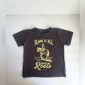 Cowboy toddler graphic tee 18m Blame it all on my roots